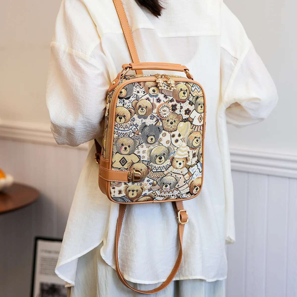 2025 New Leisure Design Tourism Outdoor Large Capacity Fashion Cartoon Backpack Trendy Shoulder Bag Fashion Backpack2