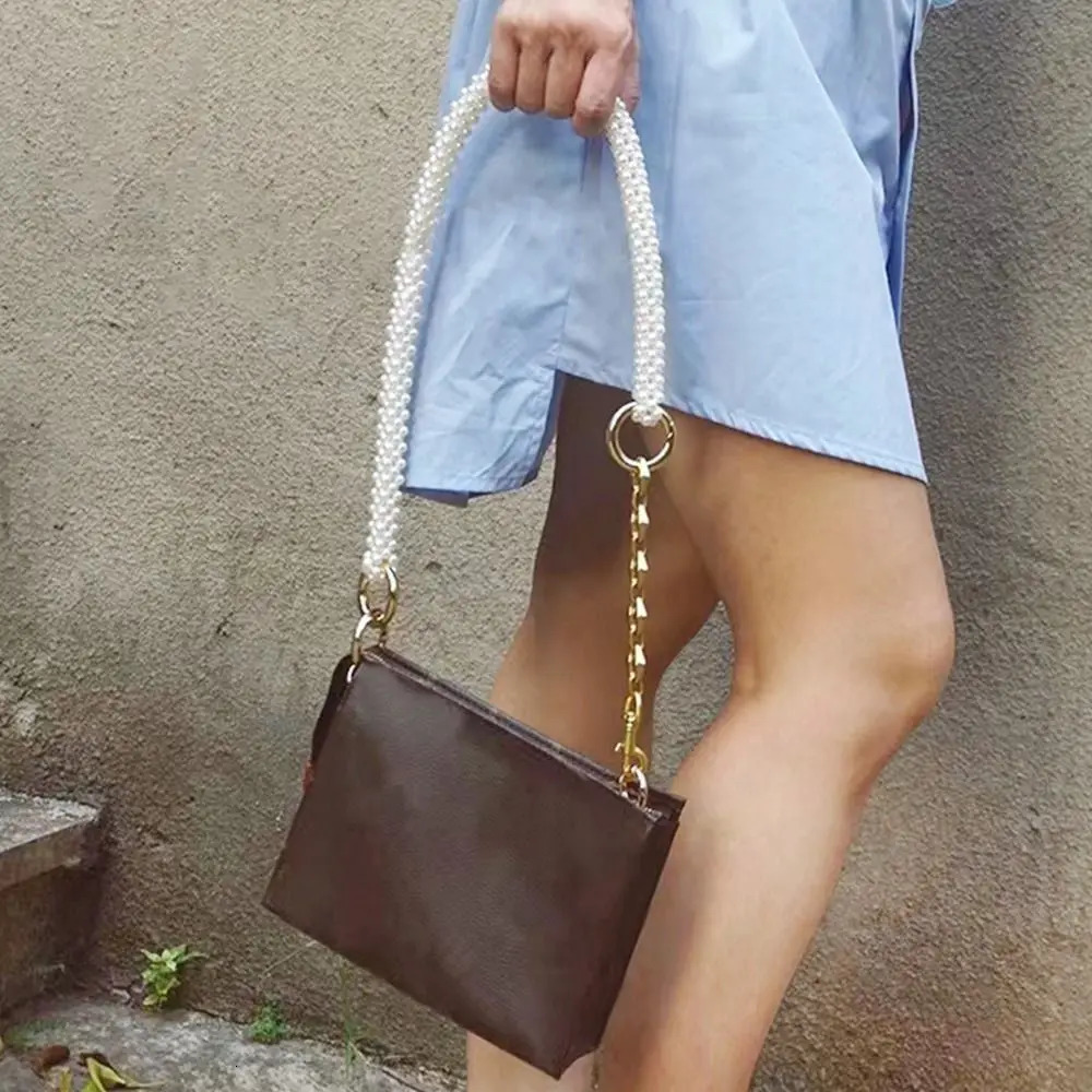 Accessories Bag Straps Replacement Shoulder Bag Chain Metal Braided Chain Shoulder Bag Strap Pearl Bag Chain Bag Accessories 251110