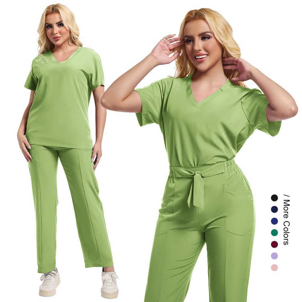 Surgical Uniforms Woman Nursing Enfermeria Sets Top Pant Articles Medical Uniform Scrub Clinical Beauty Sn Spa Hospital Suits X250410