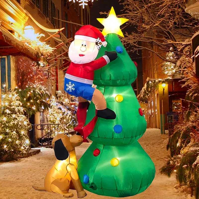 Christmas 18M Christmas Decoration Inflatable Toys Santa Claus LED Lights Indoor Outdoor Inflatable Model Toy Xmas Gift Yard Party Props Y251111