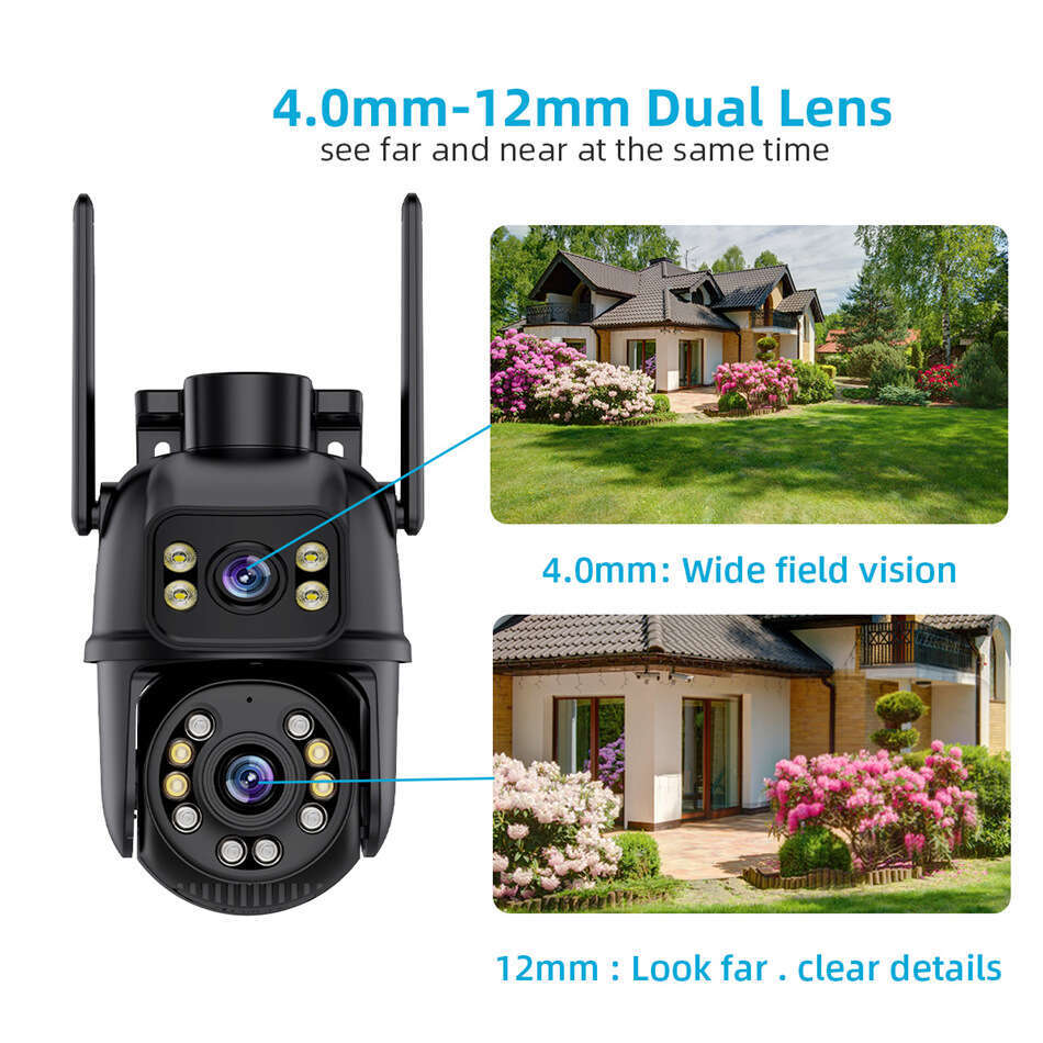 Gun ball linkage dual lens monitoring dual screen 360-degree outdoor waterproof HD WiFi ball machine binocular