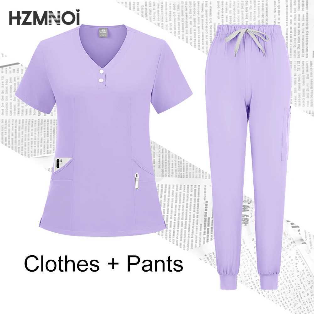Hospital Surgical Uniform Medical Scrub Set Doctor Nurse Clothes Nursing Accessories Dental Clinic Beauty Sn Workwear Lab Set X2504101