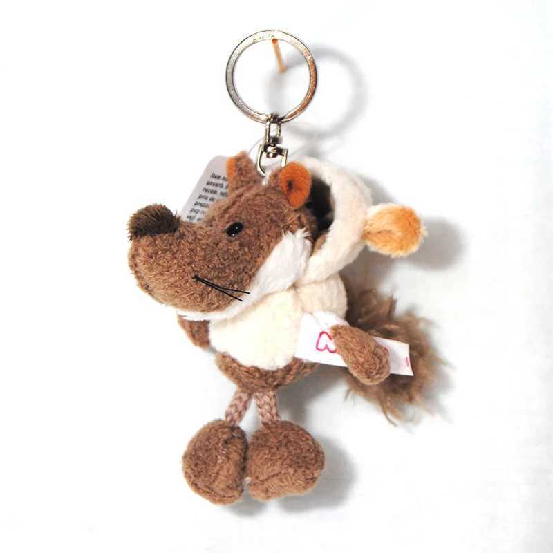 Special Wolf and Bluebird Keychain Classic 3D Monkey Gorilla Model Filled Animal Keychain Soft Doll Keychain W250411