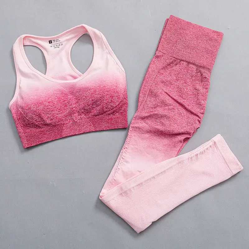 Womens yoga set womens clothing sportswear womens long sleeved sportswear womens fitness clothingW250411