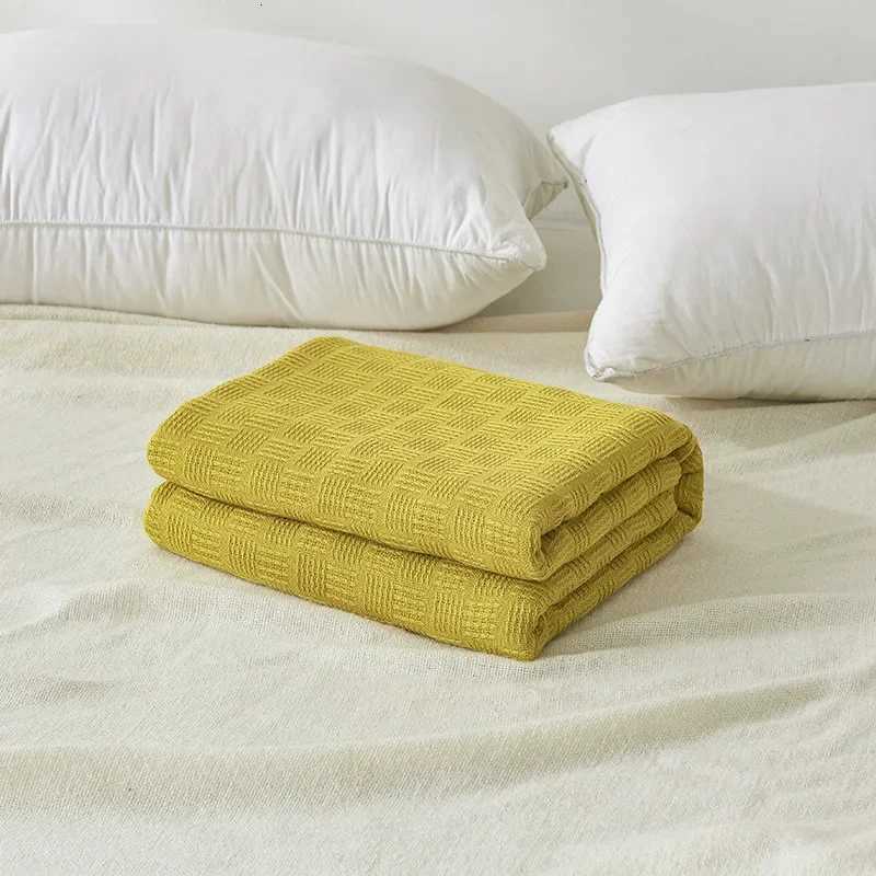 2025 New A cotton gauze knitted blanket towel quilt office lunch break blanket sofa towel single-layer thread blanket C251111