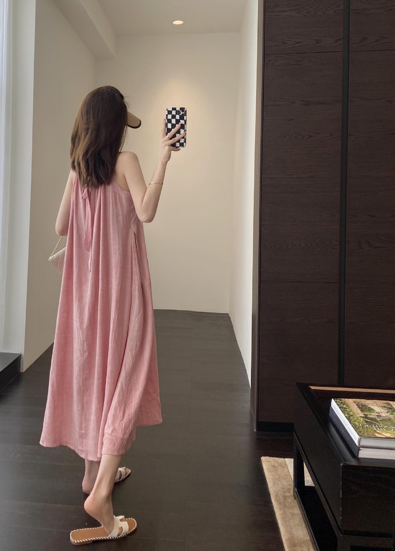 L164 Whitening holiday style loose long skirt lazy dress female summer new style