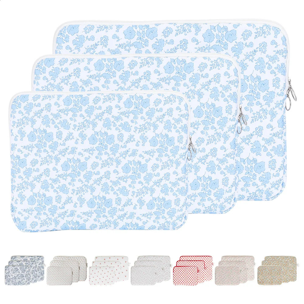 11/13/15 Inch Laptop Sleeve Quilted Laptop Bag Coquette Floral Laptop Carrying Case Office Accessories 250407