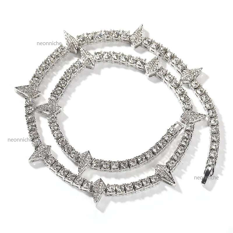Hip Hop Gold Chains Iced Out Tennis Chain Mens Club Jewelry Glow-in-the-dark Drip Black Panther Necklace
