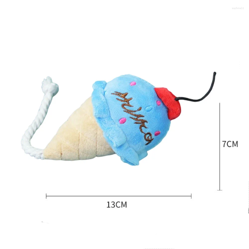 Update 13Cm Ice Cream Soft Pet Dog Squeaker Stuffed Gift Pt18