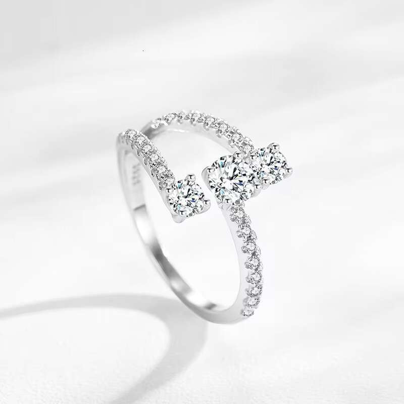 Ailmay 925 Sterling Silver Fashion Geometric Design Zirconia Finger Rings for Women Wedding Engagement Accessories Fine Jewelry