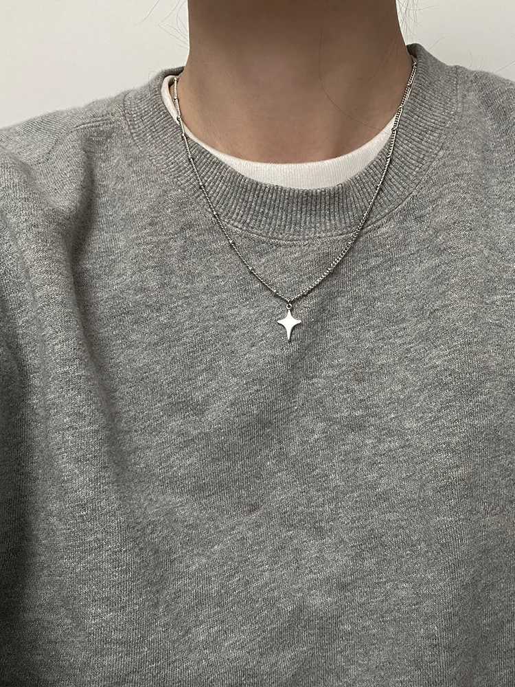 Simple Trendy Star Hollow Choker Necklace Pendant Neck Jewelry Accessories Women Mens Fashion Party Chain NecklaceC250411