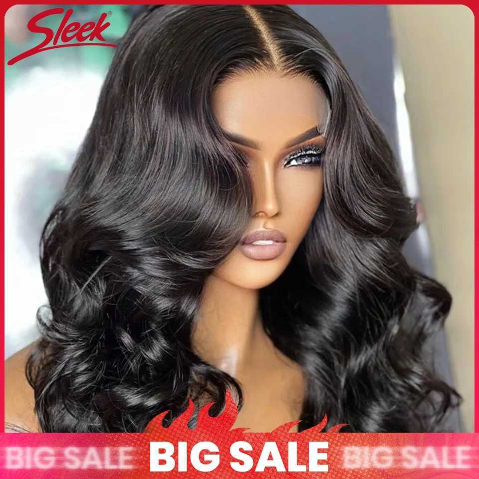 Sleek PeruvianT Part 1352 Body Wave Lace Front Human Hair Wigs For Black Women Big Sale Lace Front Wig On Sale ClearanceT251111