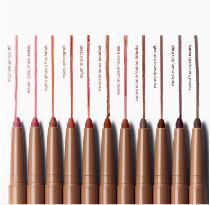 liner 11 Colors Waterproof Liner lift soft neutral pink balance caramel brown Contour Matte Lipstick Pen Long Lasting Retro Red Lip Pencil