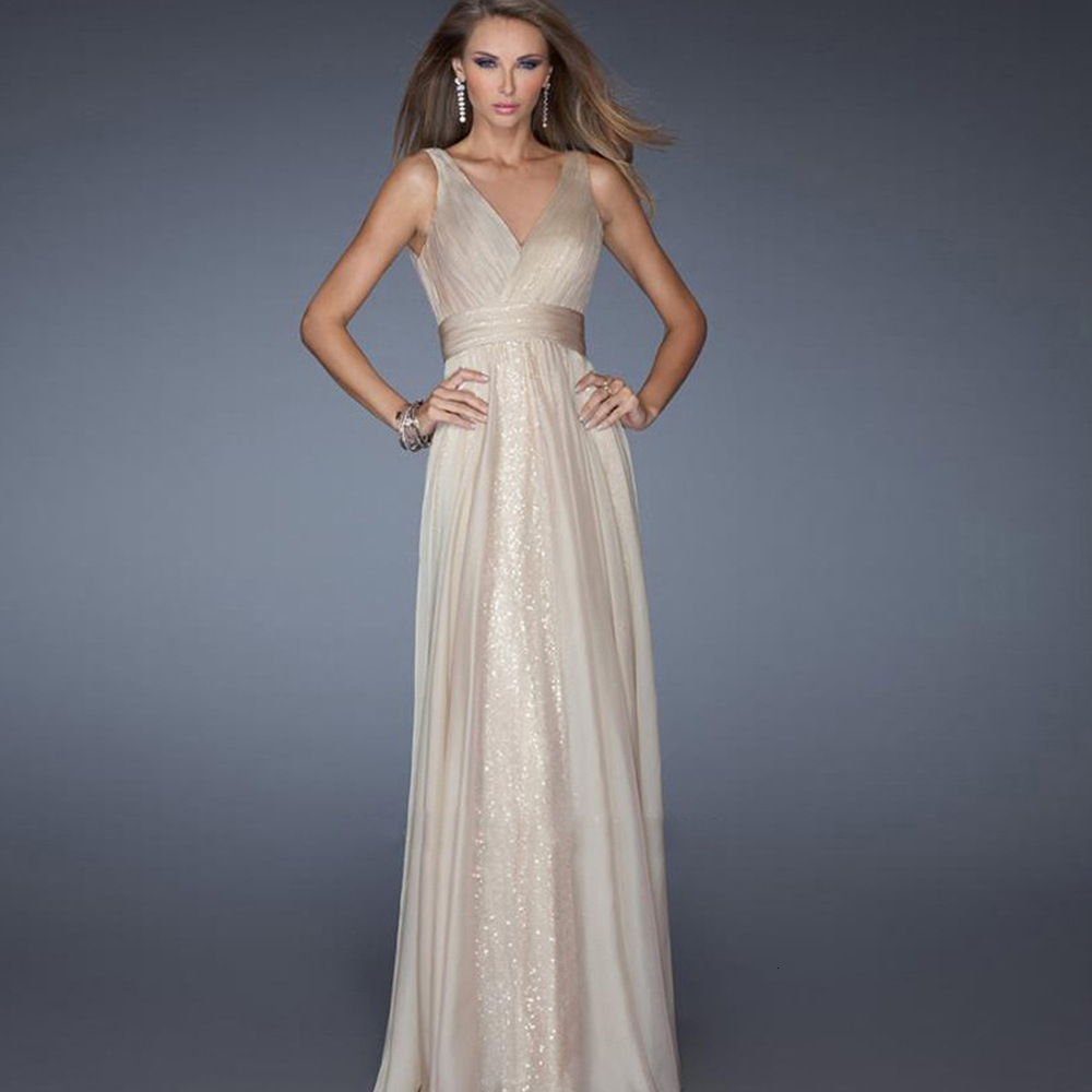 2025 women's V-neck backless waist mesh evening dress, long skirt