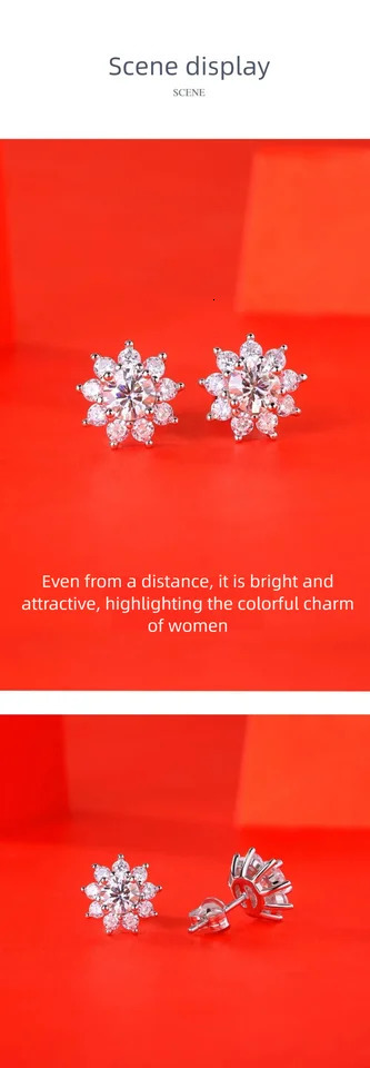 05ct Earrings for Women Lab Grown Diamond Ear Studs 925 Sterling Silver Fine Jewelry Gift 251031