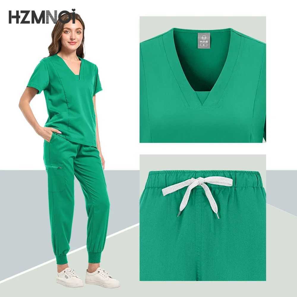 High Quty Hot Sale Hospital Uniform Tops and Pants Medical Women Nursing Scrub Uniform Womens Surgical Scrubs Sets X250410