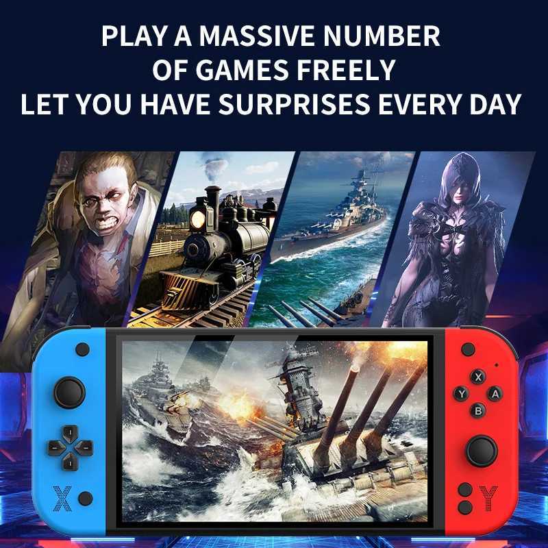 G90 7inch 64GB 4000mAh portable handheld game console arcade high-definition For P/ 1 nostalgic retro TV Gaming ControllerM251111