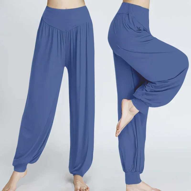 Womens elastic loose casual cotton soft yoga sports dance pants are comfortable and breathableW250411