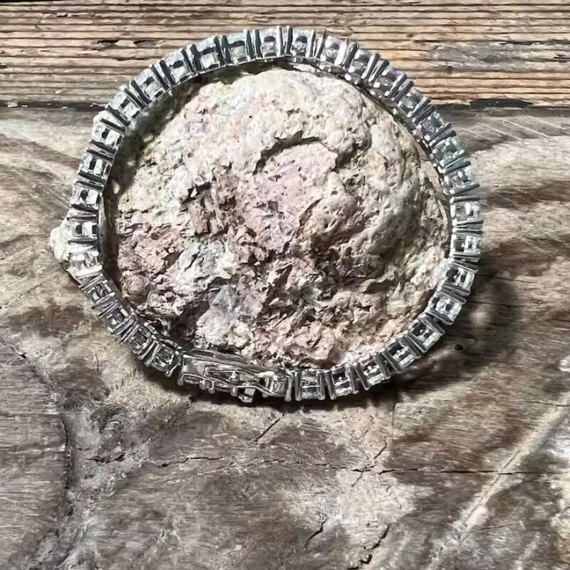 VVS Moissanite Iced Out Hiphop 3mm Tennis Bracelets Chains 925 Sterling Silver Bling Tennis Chain