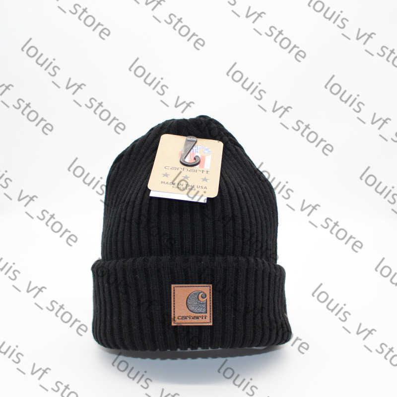 Versatile Striped Label Tooling Wool Hat Mens and Womens Fashion Knitted Autumn Winter Warm Hat Pullover H250411 D84I
