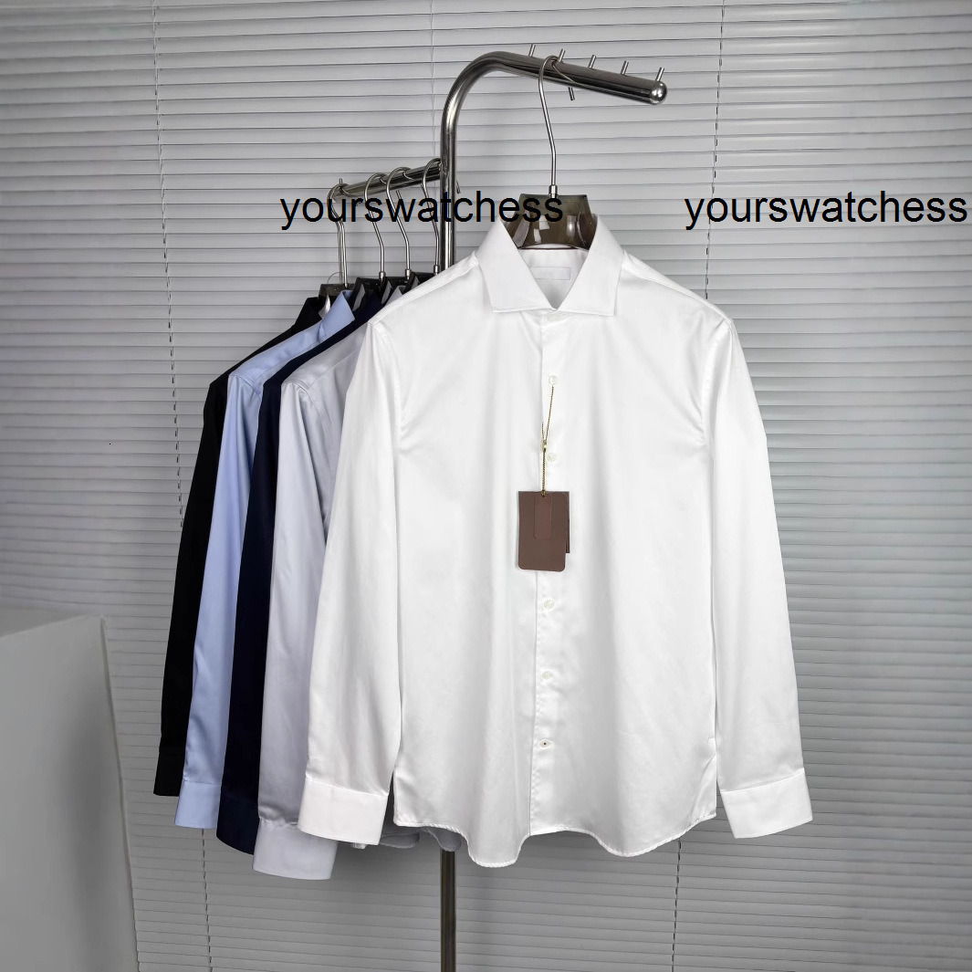 Lp High-end Men's Business Shirt Minimalist Design Urban Long Sleeve Turn-down Collar Shirt