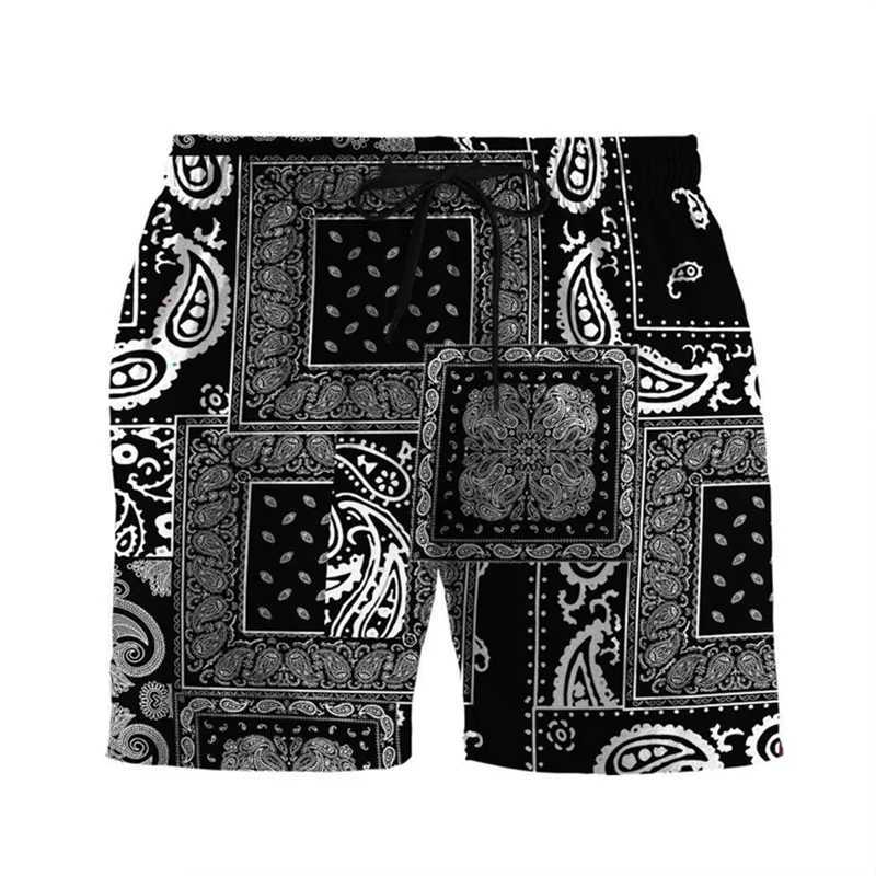 Paisley Fashion Beach Swimming Shorts Mens 3D Printed Quick Drying Drawstring Board Shorts Simple Square Smooth Surfing SwimmersW250410