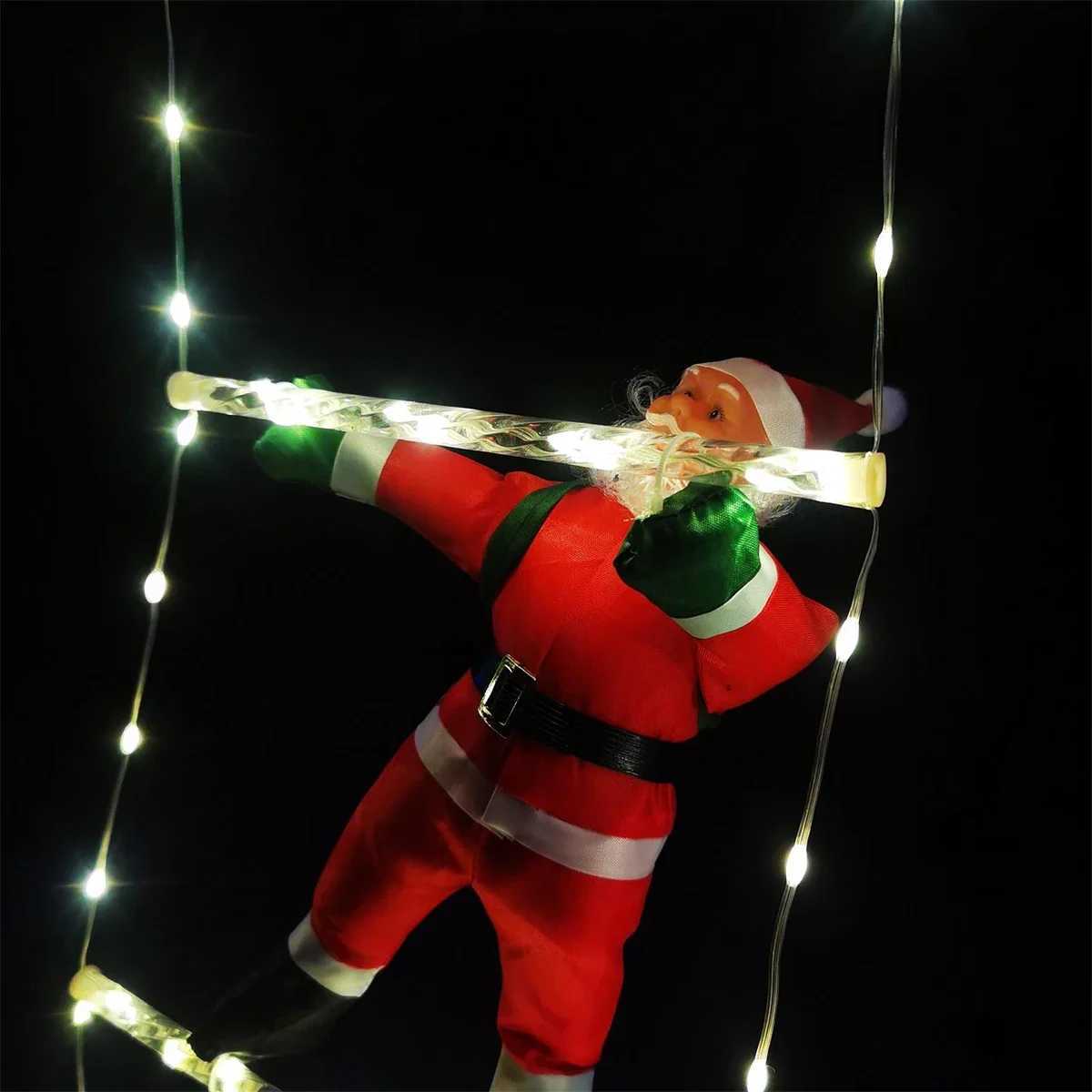 3M Santa Claus Climbing Ladder Warm Light Christmas Decoration Home Outdoor Garden Cristmas Tree Ornement New Year GiftM251111