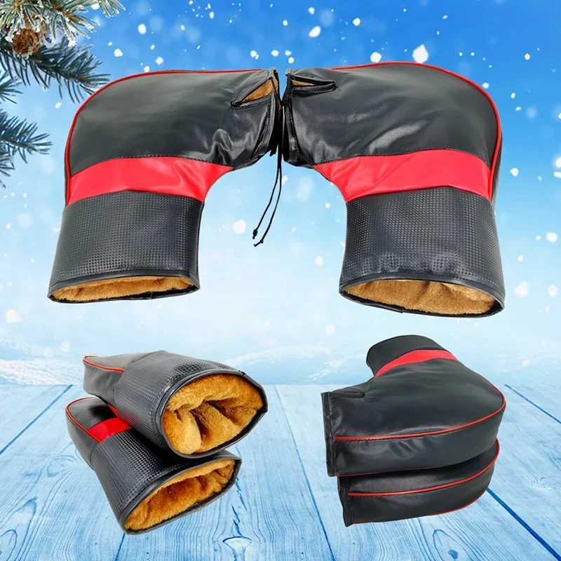 1Pair Motorcycle Scooter Battery Gloves Retrofit Car Handlebar Winter Warmer Gloves Rainproof Thickened Handlebar Cover S25118
