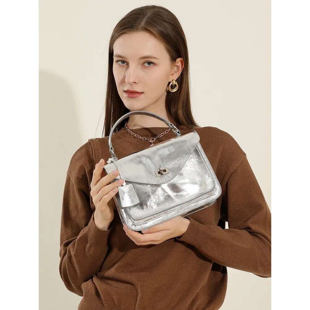 Designer Bag Genuine Leather Woman Small Square Shoulder Handbags Ladies Crossbody Bags Designer Minimalism Cowhide Bag