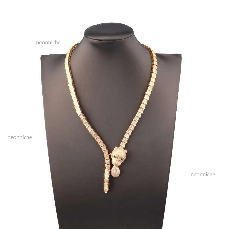 gold dia cross real tennis k chains with pendant set leopard jewlery designer necklaces for women men couple Wedding Party engaged sets daily work bri