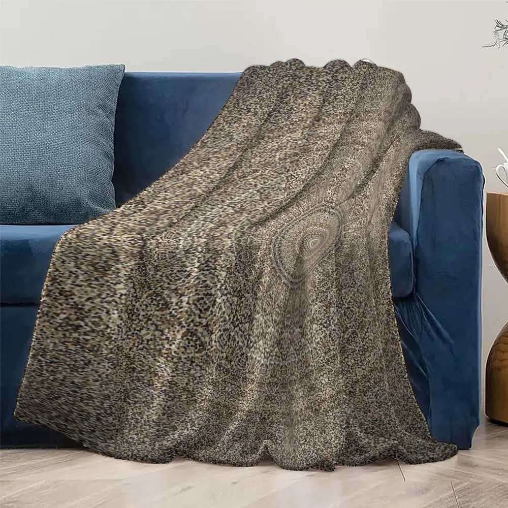 Faux Fur Throw Blanket Leopard Print Sofa Bed Decorative Warm Fuzzy Blanket for Home Living Room Bedroom C251111