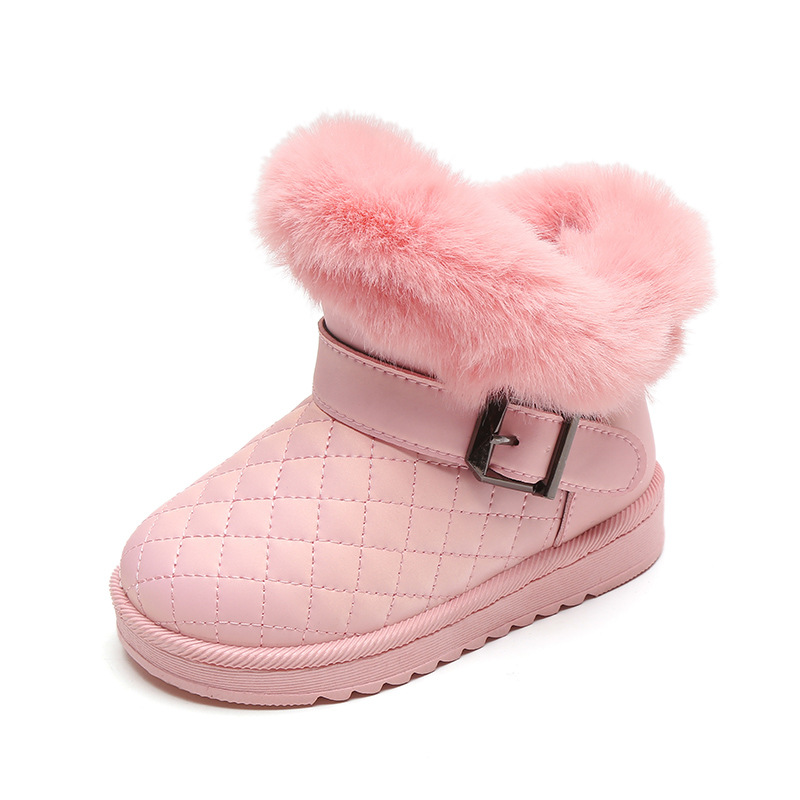 Kids Snow Boots Girls Cotton Shoes Winter Plush Warm Non-slip Children Kidszworld Baby Infant Girls Ankle Boots Girl Toddler Shoes Size 19 - 36 K0217
