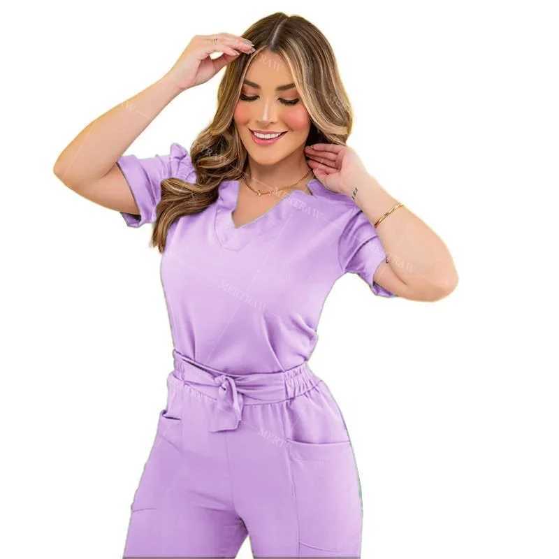 Surgical Uniforms Woman Nursing Enfermeria Sets Top Pant Articles Medical Uniforms Scrub Clinic Beauty Sn Spa Hospital Set X250410