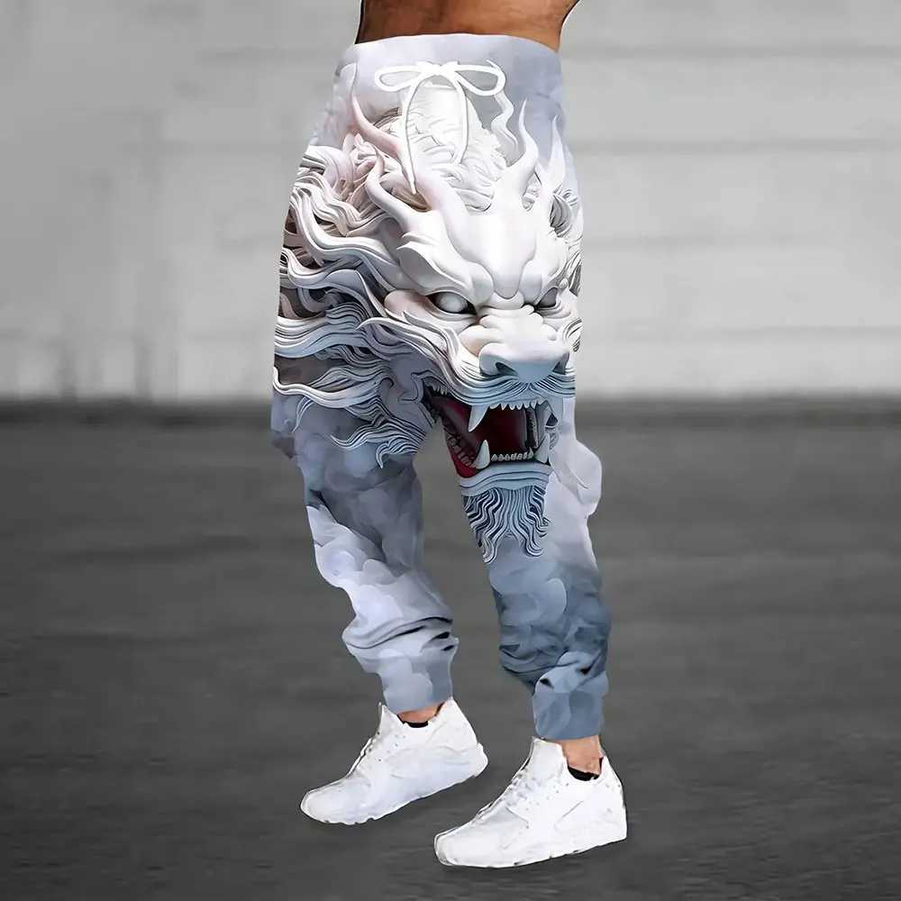 Mens oversized loose pocket drawstring sports sweater winter new thick and warm sports pantsXJ250410