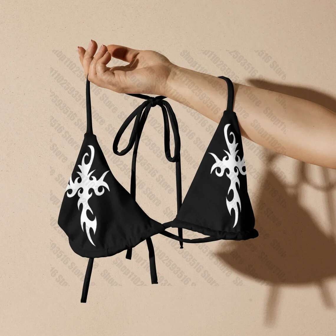 Haruku Woman Swimsuits Cute Punk Swimwear Bikini Y2k Black Beach Women's Bikinis Sets Graphic 2025 Mini Sexy Swimsuit Emo