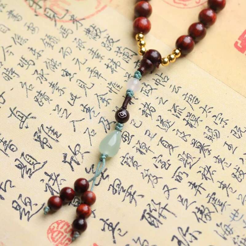 UMQ Advanced Small Leaf Rosewood DIY Men'S And Ladies' Bracelets Old Barrel Retro Style Double Circle Buddha Beads Auspici