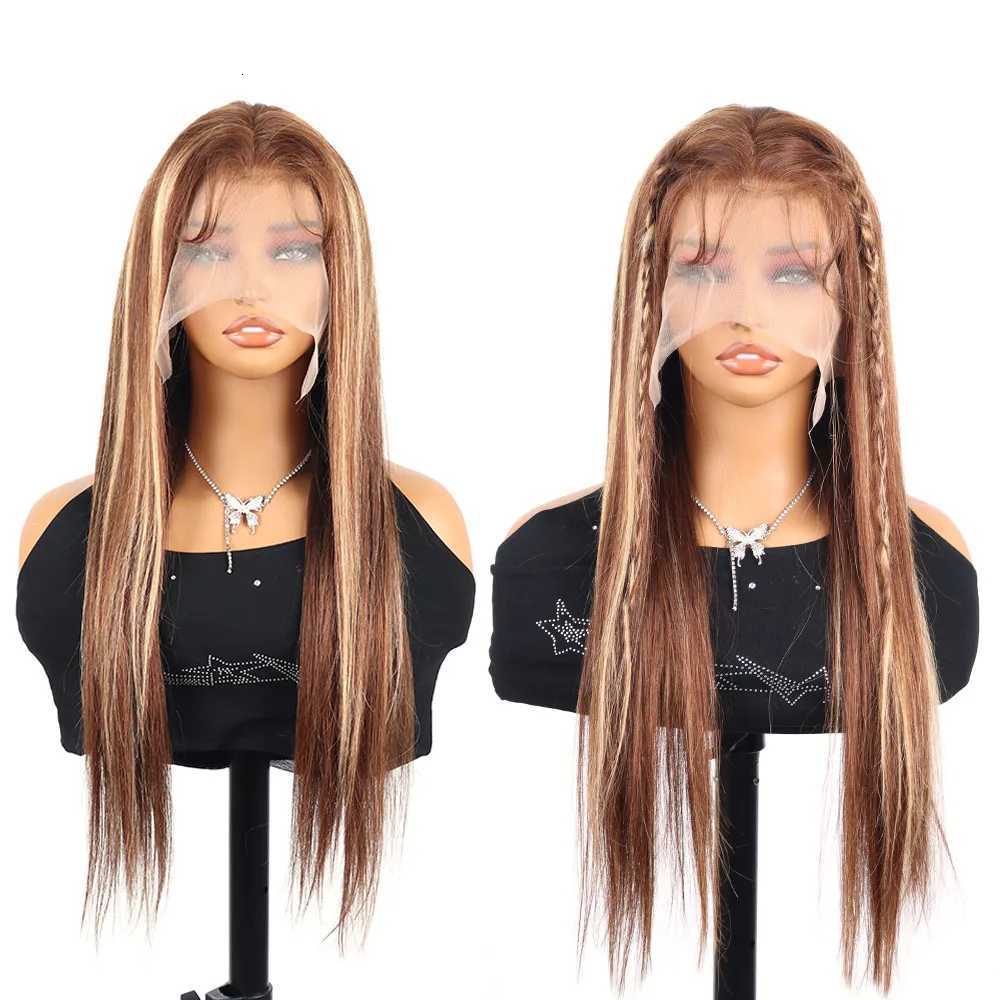 200 Highlight Ombre 360 Full Lace Front Wig 40 Inch 13x6 Bone Straight Hd Lace Frontal Colored Human Hair Wigs Honey Blonde WigT251111