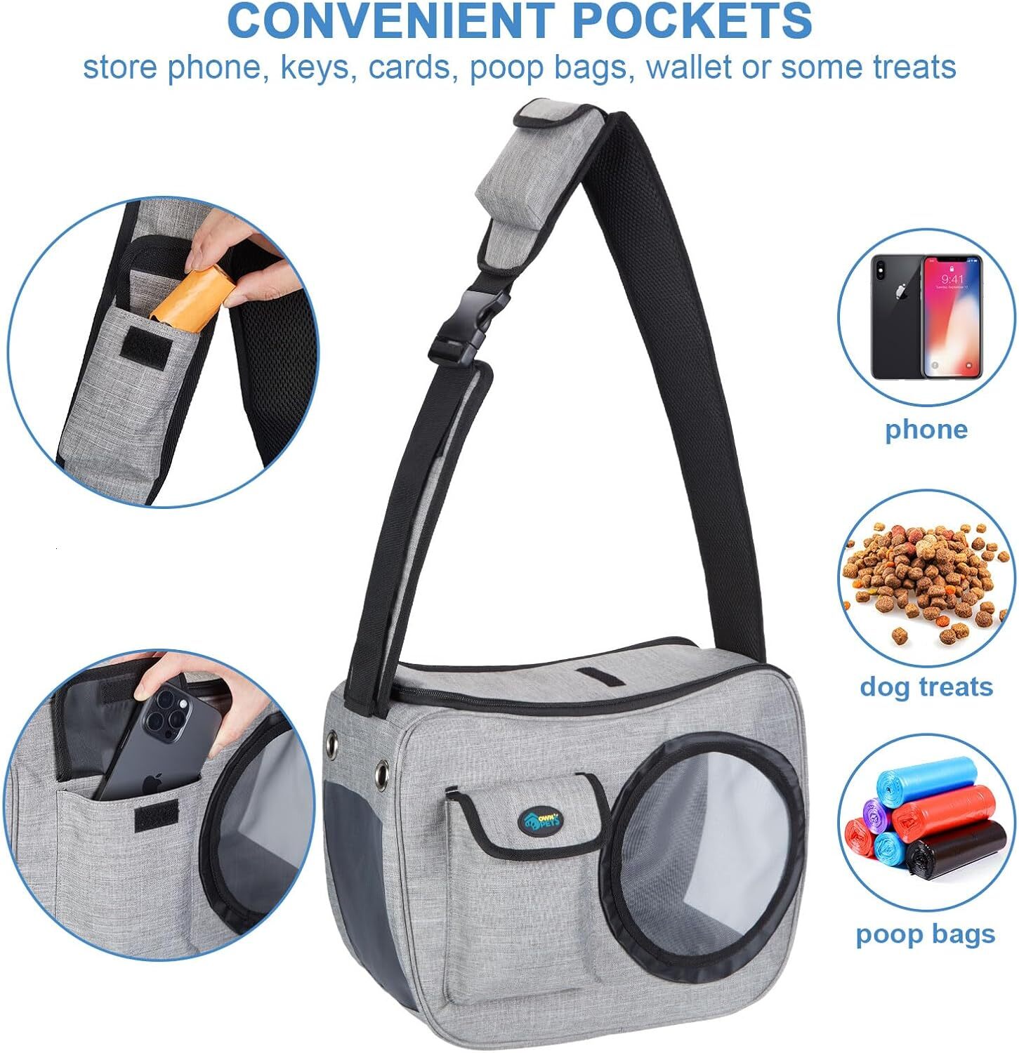 ownpets pet sling pet airline travel bag suitable for small dogs weighing 1015 pounds comfortable and adjustable perfect for aviation travel daily wal
