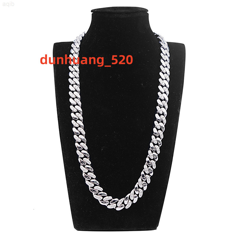 Sicgem Customize Miami Stainless Steel 925 Silver Mens Cuban Link Chain 22 Inches 13 Mm Moissanite Necklace