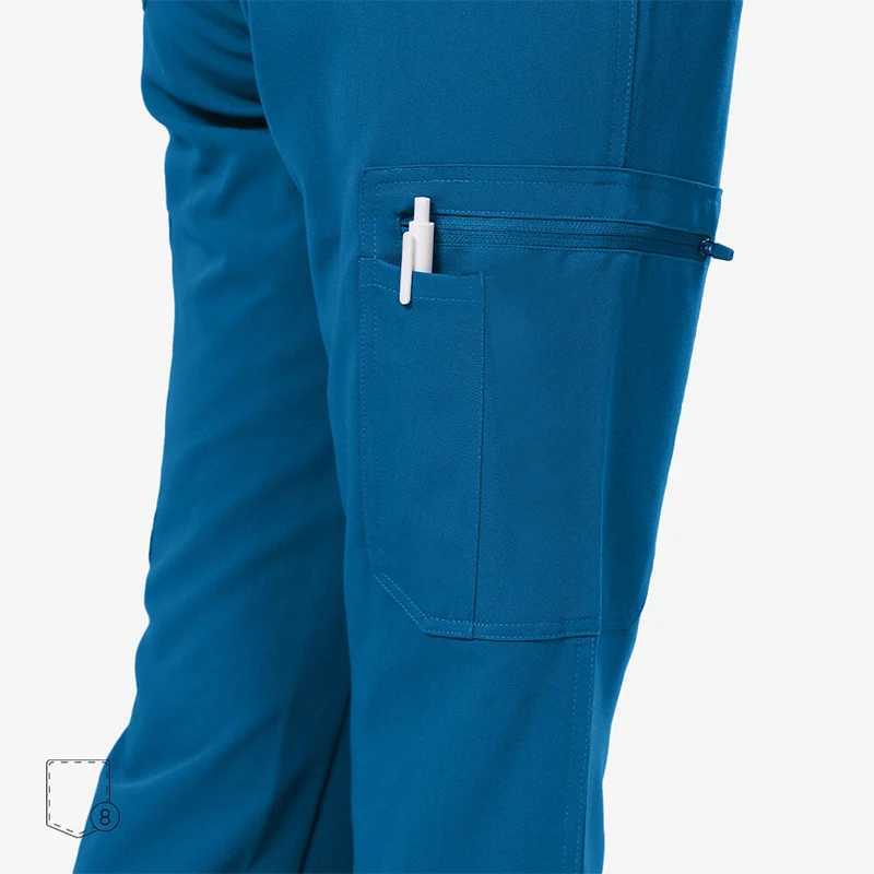 Home>Products>High quality female surgical scrub set Tunic Top Jogger Pants 10 pocket hospital doctor dental work clothes care scrub S180-02 X25