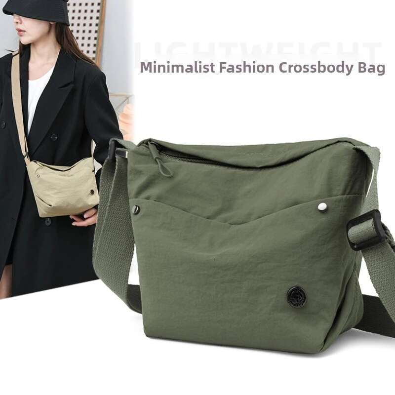 Ultra-Light Nylon Crossbody For Women Adjustable Wide Strap Lightweight Women's Zipper Closure Stylish Messenger Bag