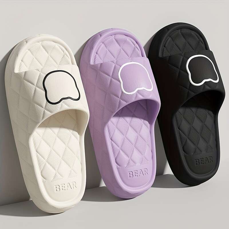 Men's slipper designer sandals Summer Slides Soft Sandals Fashion Home Bear Cartoon Flip Woman Man Bathroom Shoes