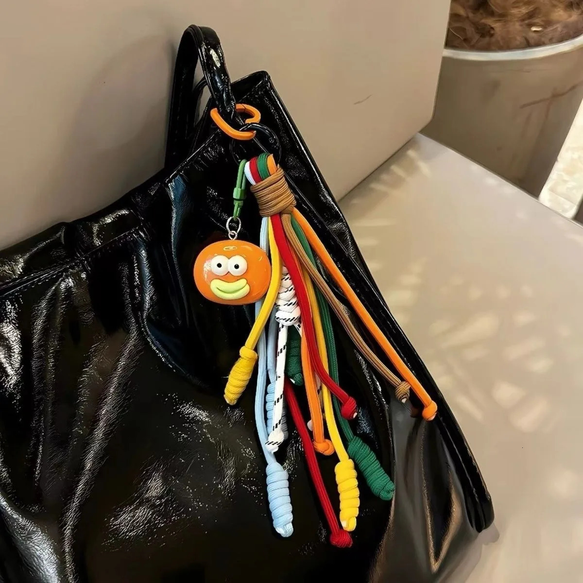 Cute Korean Sausage Bag Funny Ins Bag Pendant Couple Keychain Hanging Chain Color Contrasting Rope Bag Accessories 251110