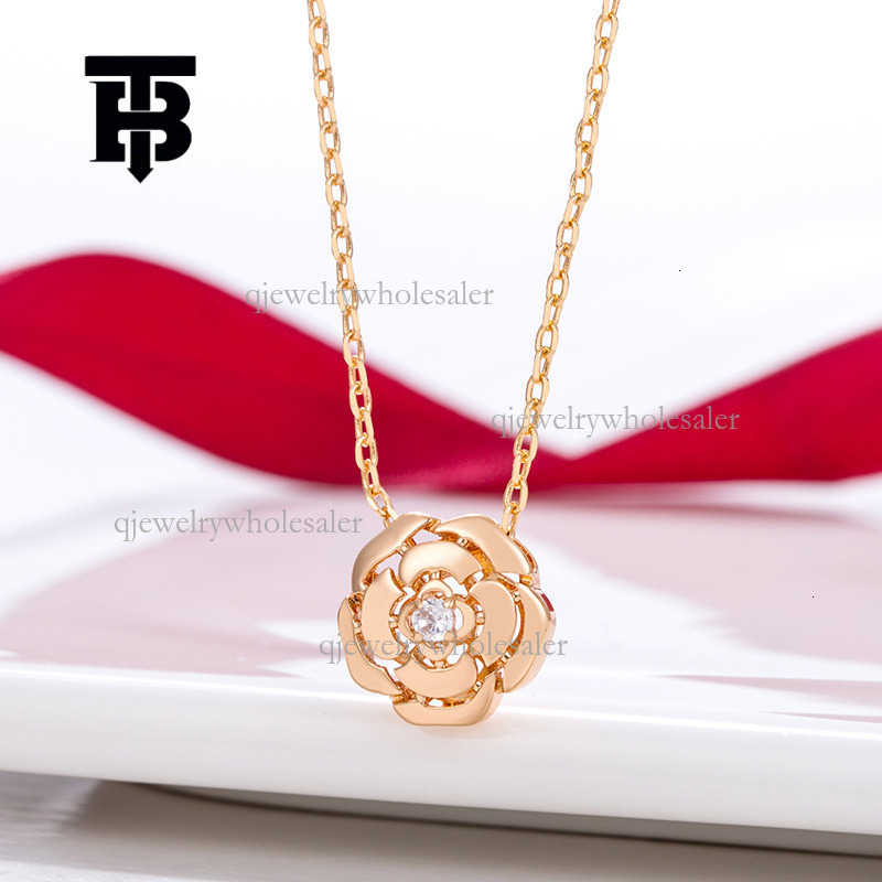 TB BHULAMTE Designer's Small Fragrant Tea Flower Earrings S925 Pure Silver Women's 18K Rose Gold Inlaid Diamond Earrings High-end Women'