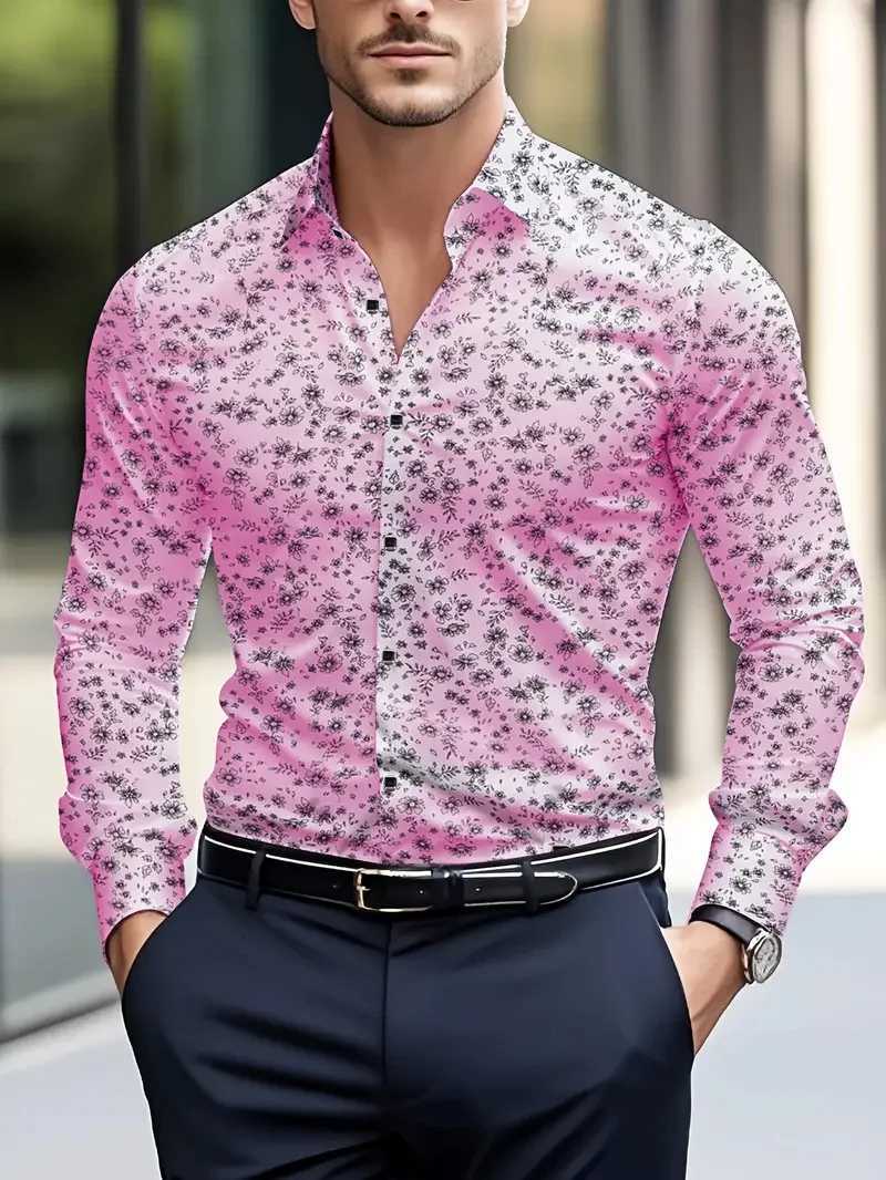 New mens long sleeved shirt with collar design casual button up shirt simple design for formal occasions K251110