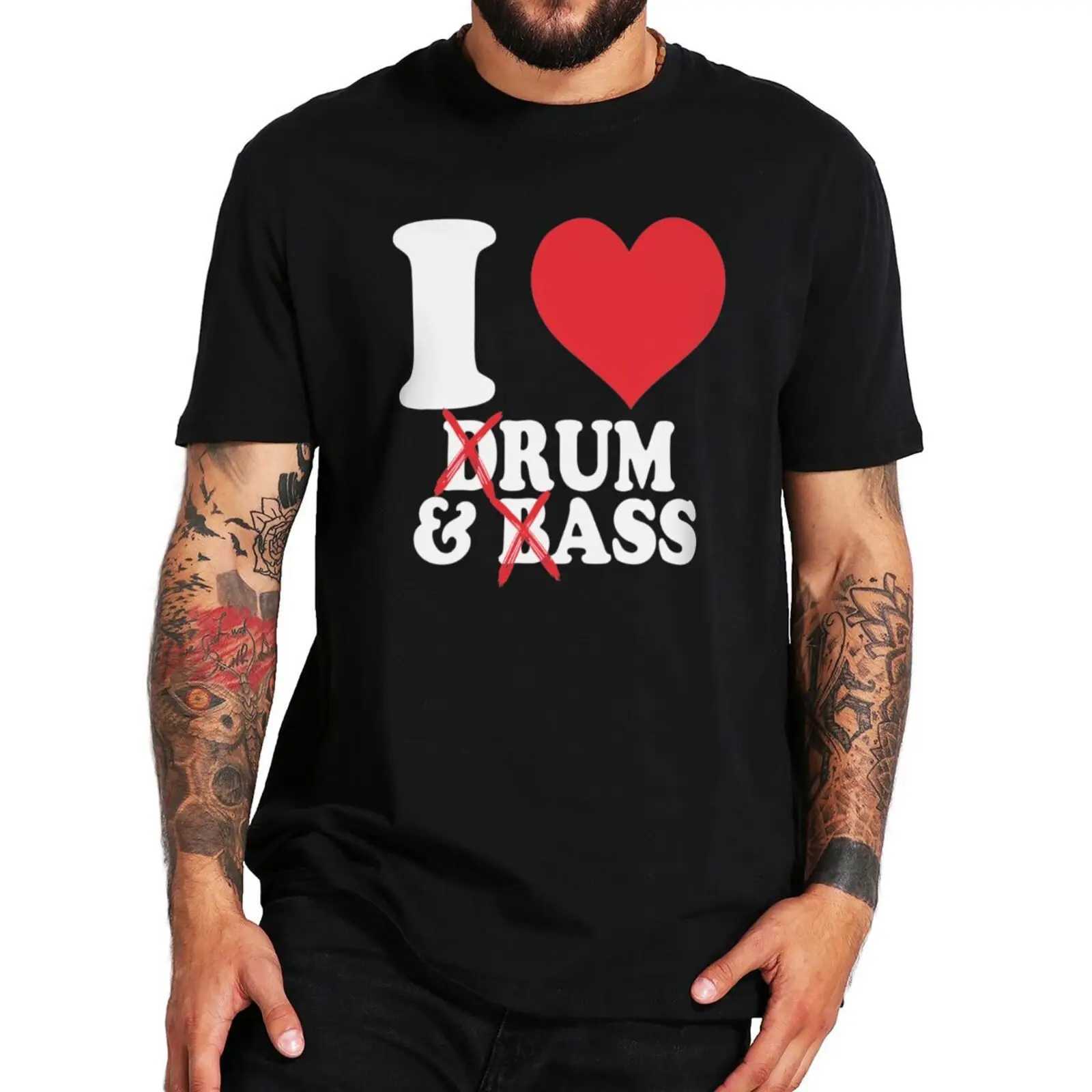Interesting drum and bass T-shirt rum and butt lover joke Y2k short sleeved 100% cotton soft unisex O-neck summer T-shirt top EU size M250411
