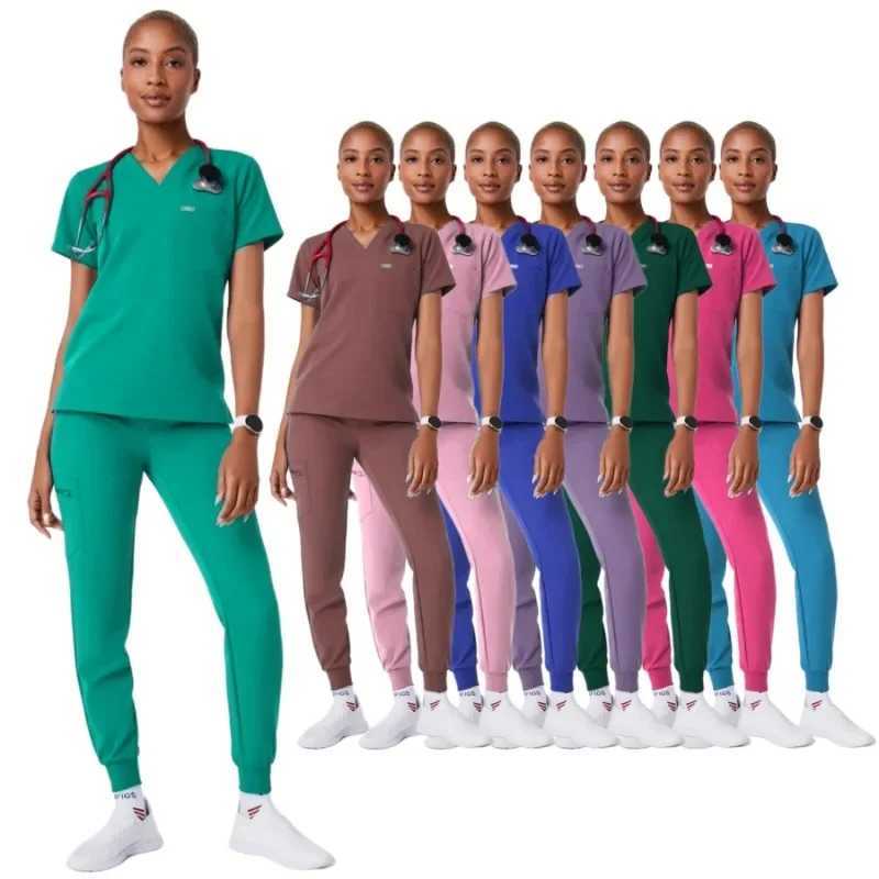 Hospital Surgical Clothes Medical Uniform Women Scrub Set Doctor Nurse Accessories Dental Clinic Scrub Set Beauty Sn Workwear X2504101
