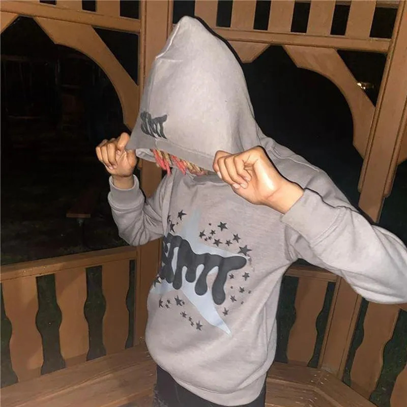 Zip Hoodie Stars Print goth Punk Sweatshirt Mens hoodies Sport Coat Pullover Gothic Long Sleeve Oversized hoodie Y2k jacket emo 251110