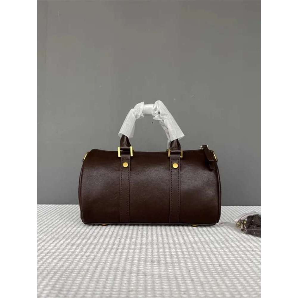 Designer Bag Retro Women Cowskin Genuine Leather Fashion Tote Handbag Solid Color Boston Bag Office Ladies Single Shoulder Crossbody Bags