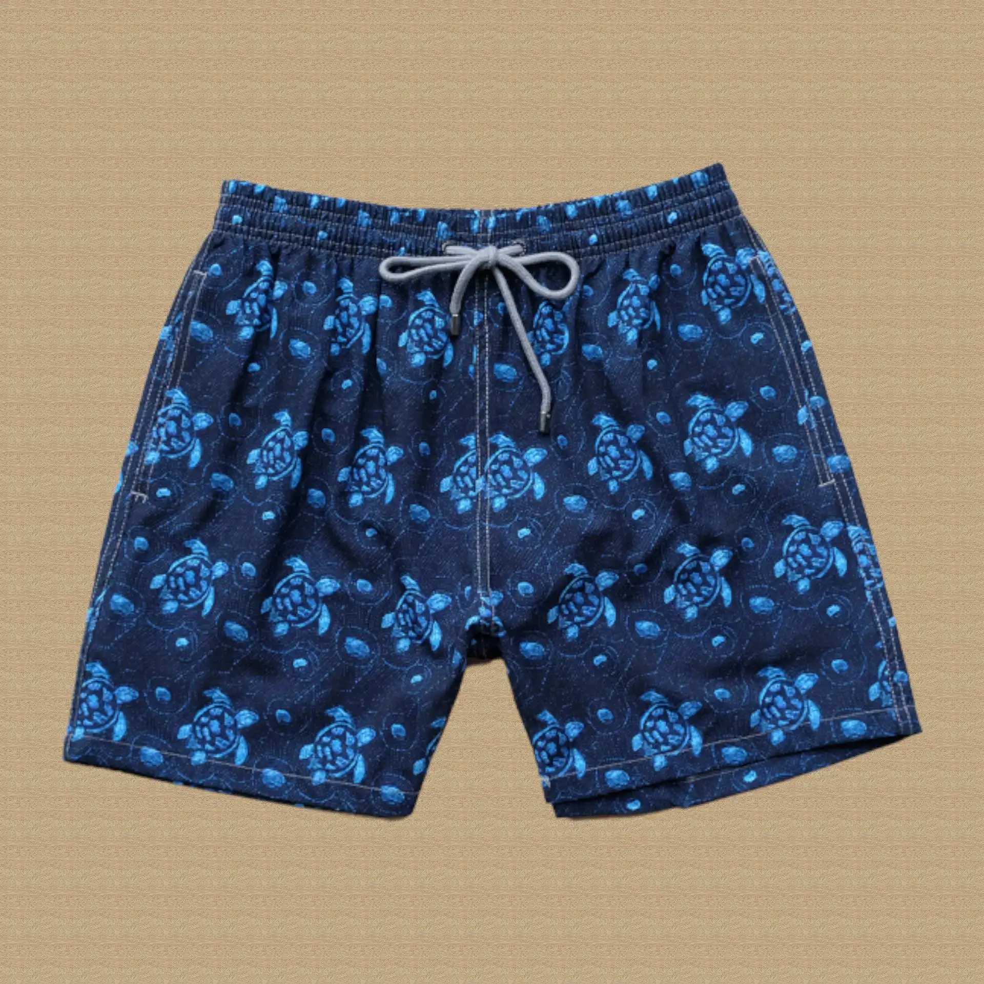 Summer Bermuda Masculina Mens Sea Turtle Brand Beach Surfing Sports Tight Pants Fast Drying Loose Wearing Mens Swimsuit X250410